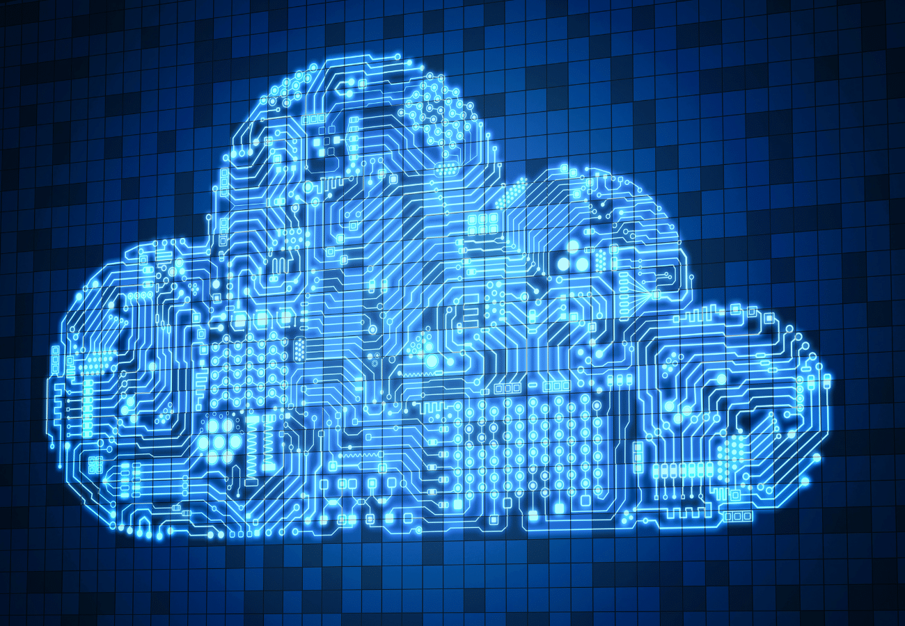 Graphic image of a cloud representing cloud technology