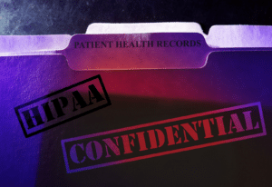 Image of a file reading HIPAA and Condfidential