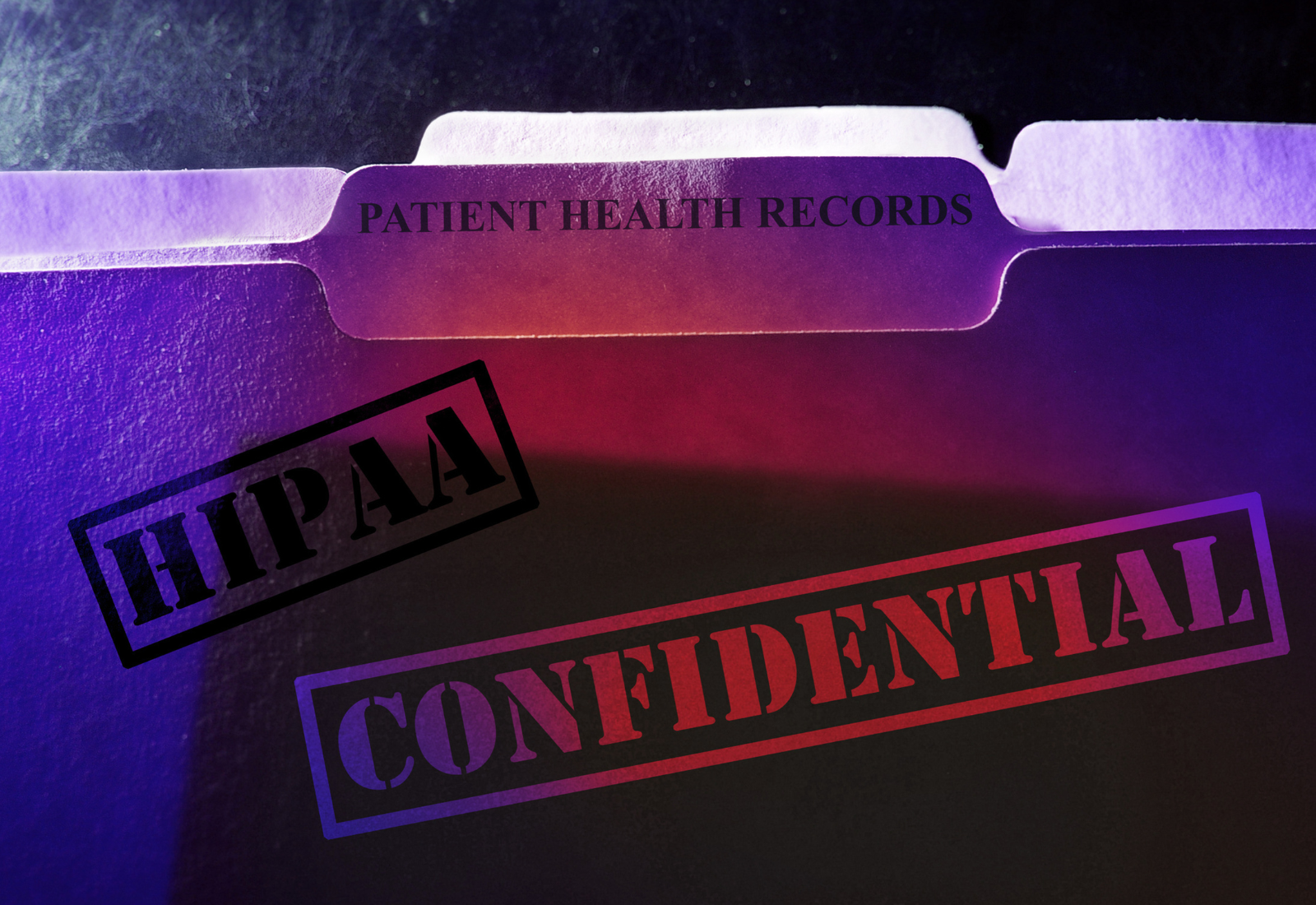 Image of a file reading HIPAA and Condfidential