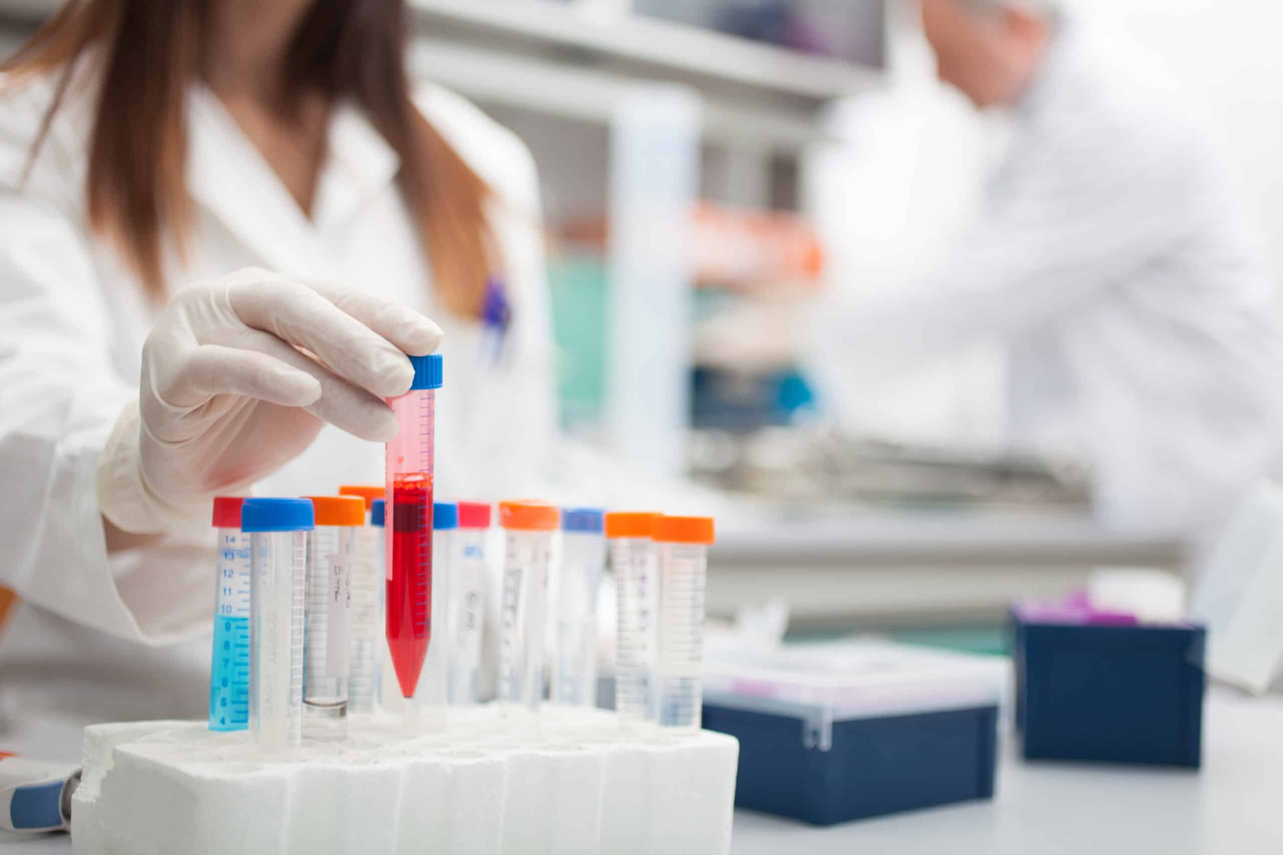 Image of lab techs working in a lab